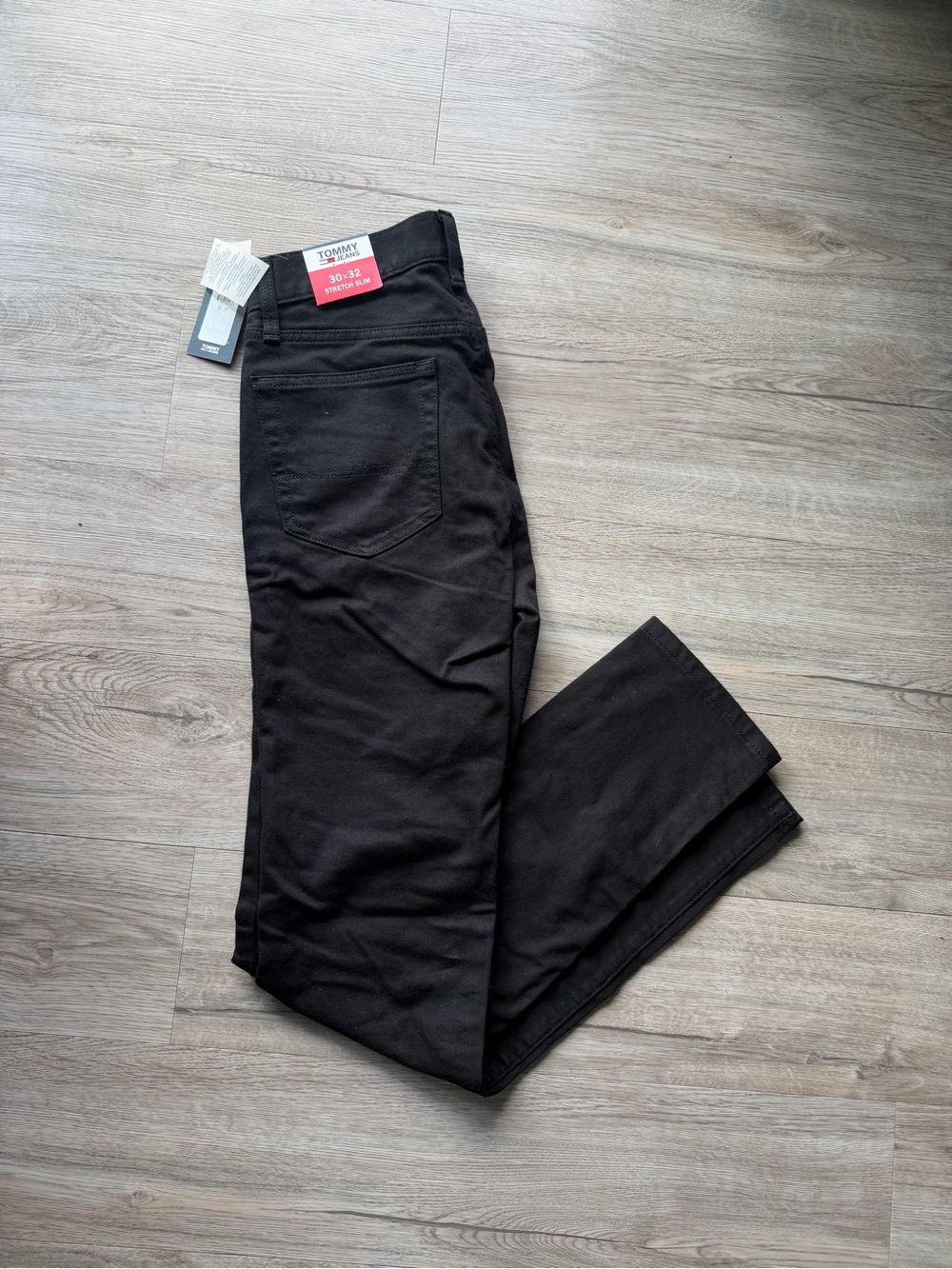 NWT Men’s Tommy Hilfiger Stretch Slim Straight Leg Jeans - Black - 30 x 32